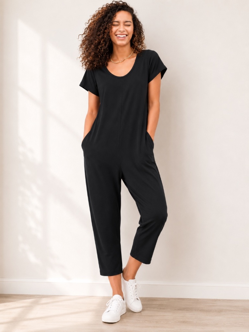 Smash + Tess Thursday Romper Black Minimalist XS